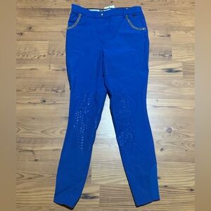 Blue Horka Riding Breeches with crystal detail